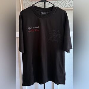 Supply & Demand NYC Black Graphic T-Shirt Rhinestone Logo NWT Large